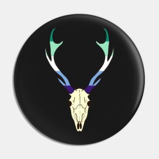 Gay Man Pride Deer Skull Pin