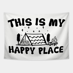 My Happy Camping Place Tapestry