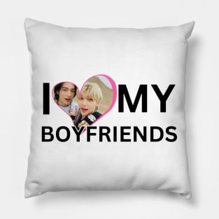 Kpop Ateez Stay I Love My Boyfriends Hyunjin and Felix Heart Pillow