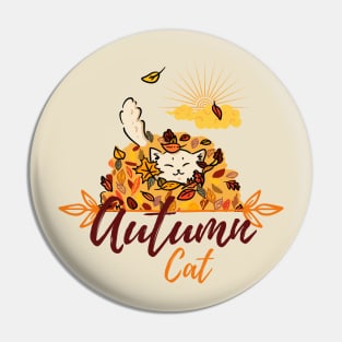 Autumn cat Vibes Pin