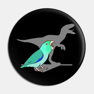 velociraptor shadow -  turquoise parrotlet Pin