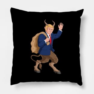 Halloween Trump Krampus Monster Demon Ghoul Spooky Vibes Pillow