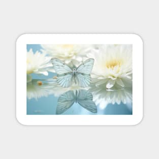 Butterfly Flower Nature Serene Tranquil Magnet