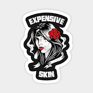 Expensive Skin Girl With A Rose Tattoo Lover Magnet