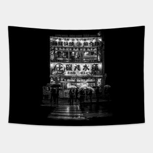 Tokyo Street Monochrome Tapestry
