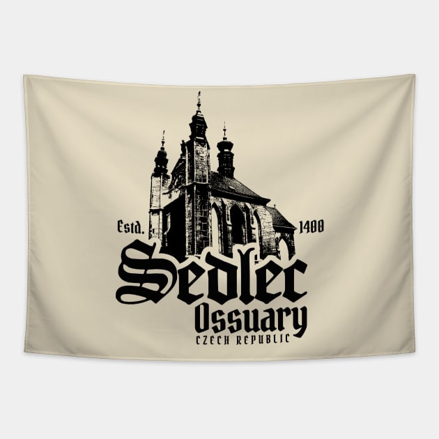 Sedlec Ossuary Tapestry by MindsparkCreative