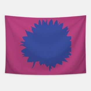 Abstract Flower Cornflower Royal Blue Tapestry