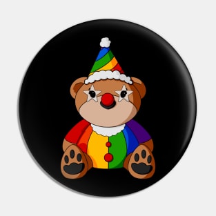 Clown Teddy Bear Pin