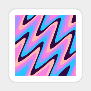 Wavy Retro Abstract Magnet