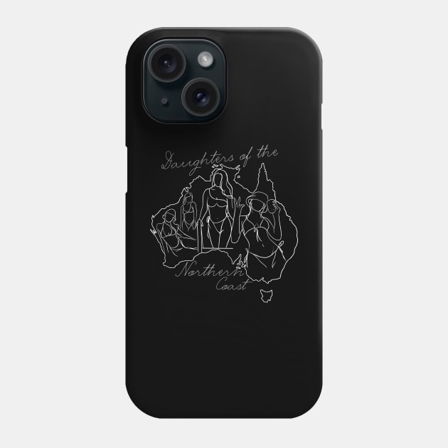 Daughters of the Northern Coast - Australian Crawl (white print) Phone Case by Simontology