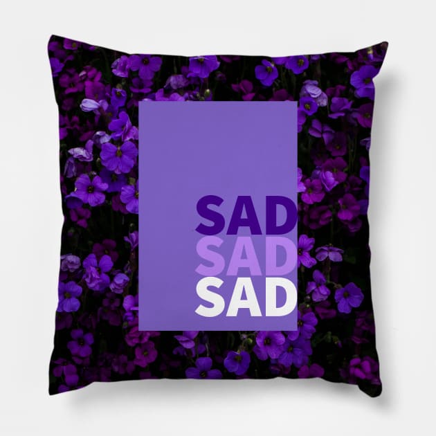 Aesthetic Sad Flowers Collage Pillow by lowercasev