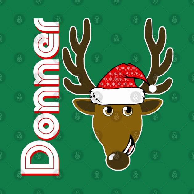 Donner, Family Christmas Santa Anime 8+ Reindeer Tshirts by TonTomDesignz