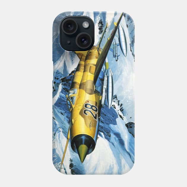 Mig21 Mountain Patrol Phone Case by Aircraft.Lover