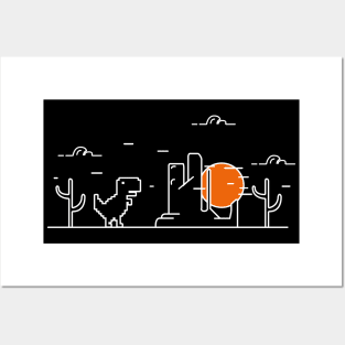 Google Dinosaur Game Wall Art for Sale