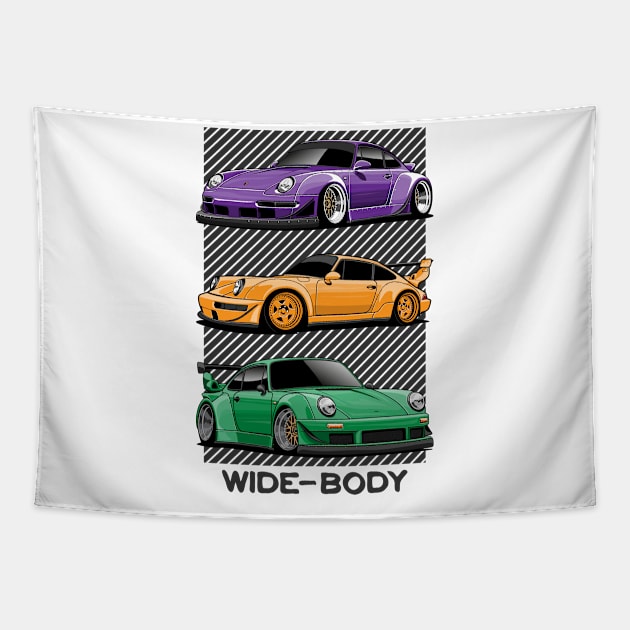 Wide Body sportcars Tapestry by Markaryan