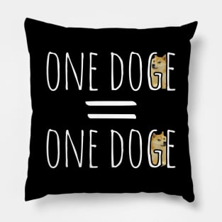 one dogecoin equals one dogecoin Pillow