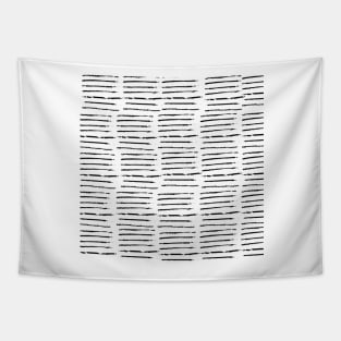 Abstract Pattern Lines Black Tapestry