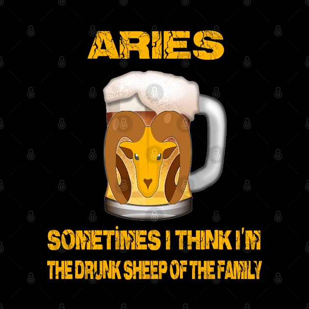 Funny zodiac signs design Aries by Cervezas del Zodiaco