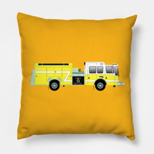 Yellow Fire Rescue Pumper Pillow