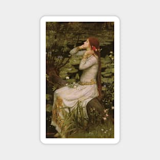 Ophelia (aka By The Pond) by John William Waterhouse Magnet