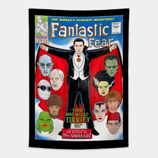 Fantastic FEAR movie monsters retro comic book style horror tribute art print tote bag mug Tapestry