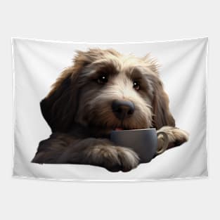 Cozy Canine Morning Brew Tapestry