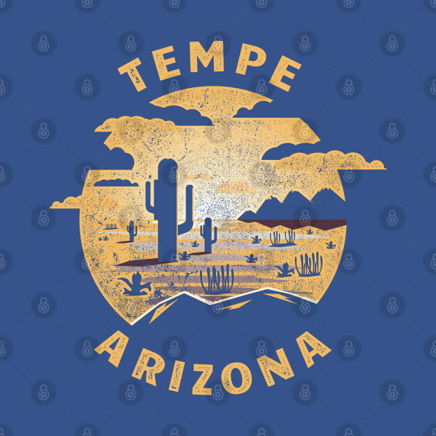 Discover Tempe Arizona Desert Illustration Vintage Souvenir - Tempe Arizona Desert Illustration - T-Shirt