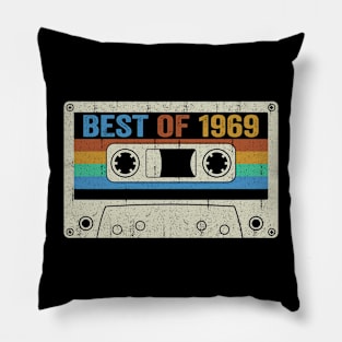 Best Of 1969 55th Birthday Gifts Cassette Tape Vintage Pillow