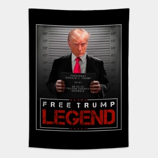 Free Trump Legend Mugshot Tapestry