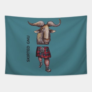 SKIRTED GNU by FrankenDuo Tapestry