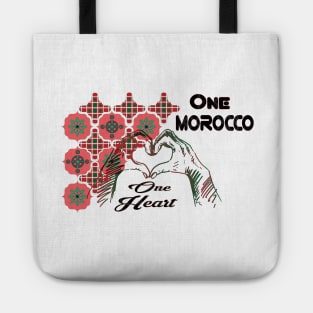 Proud Morocco One Heart One Morocco Support Morocan gift Tote