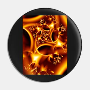 Fiery Fractal Flames Pin