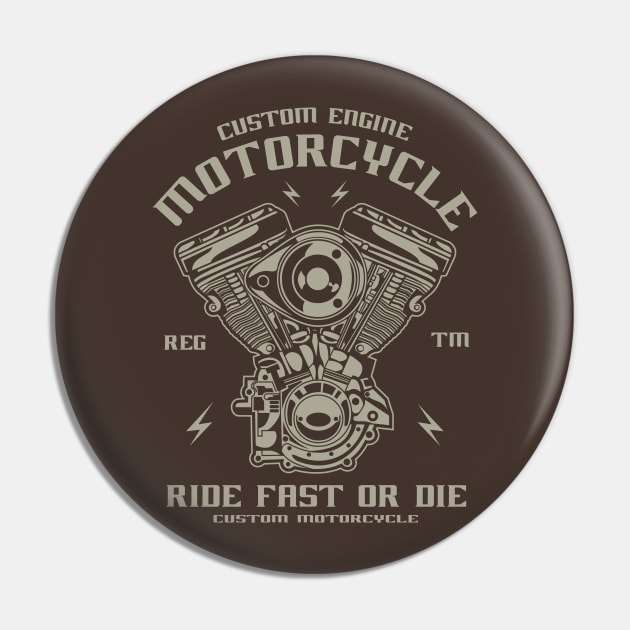 Custom engine motorcycle Pin by royaltee