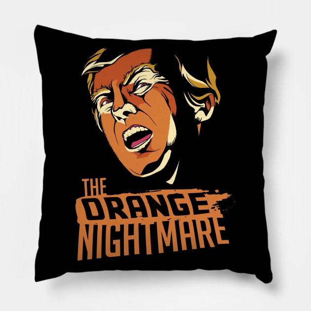 The Orange Nightmare // Scary Trump Pillow by SLAG_Creative