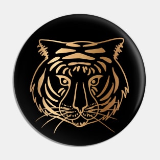 Gold and Black Tiger Pin