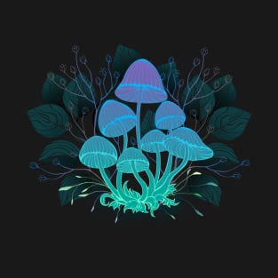 Toadstools in bushes T-Shirt