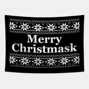 Christmas Merry Christmask Face Mask Tapestry