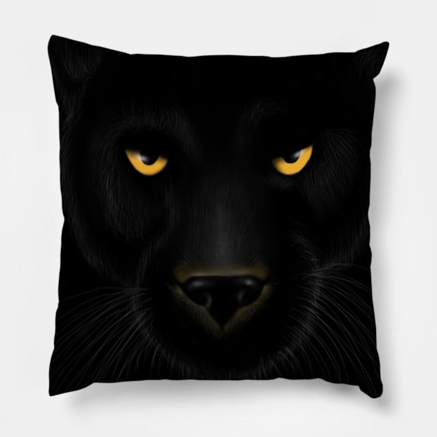 Black Panther Pillow by Merchweaver