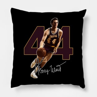 Jerry West Mr Clutch Basketball Legend Signature Vintage Retro 80s 90s Bootleg Rap Style Pillow