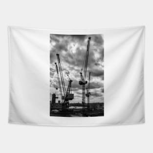 Tower Cranes on City of London Skyline Tapestry