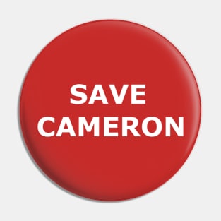 Save Cameron - White Text Pin