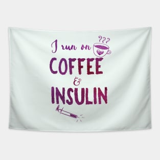 Coffee and Insulin - purple Tapestry