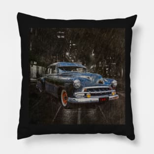 American Classic on a City Street Pillow