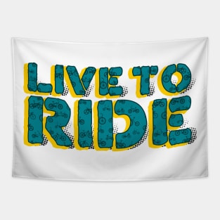 Live To Ride Bike Tapestry