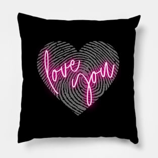 Fingerptints heart Pillow