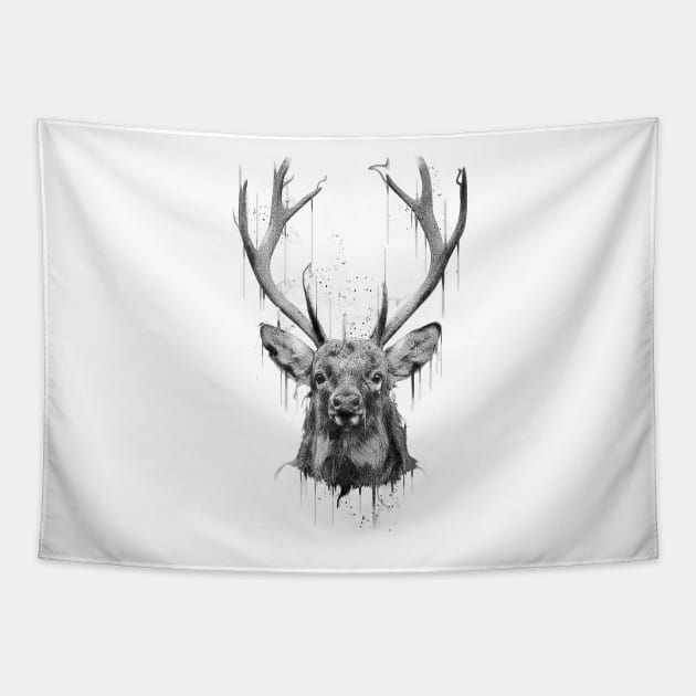 DARK DEER Tapestry by ptitecao