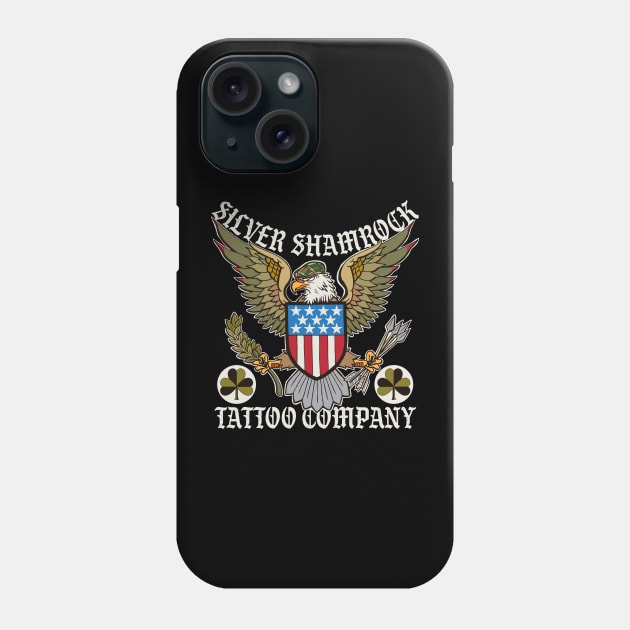 Silver Shamrock Tattoo Company Patriotic Eagle Shop Logo Phone Case by Silver Shamrock Tattoo Company