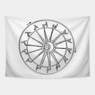 steamboat paddle wheel Tapestry