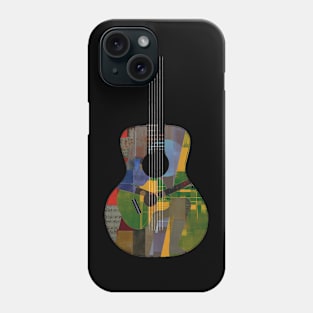 Guitar inception - Minimalist Abstract Art Patchwork Collage Phone Case