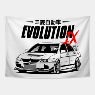 Lancer Evolution IX (white print) Tapestry